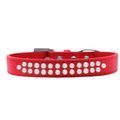 Unconditional Love Two Row Pearl Dog CollarRed Size 20 UN847196